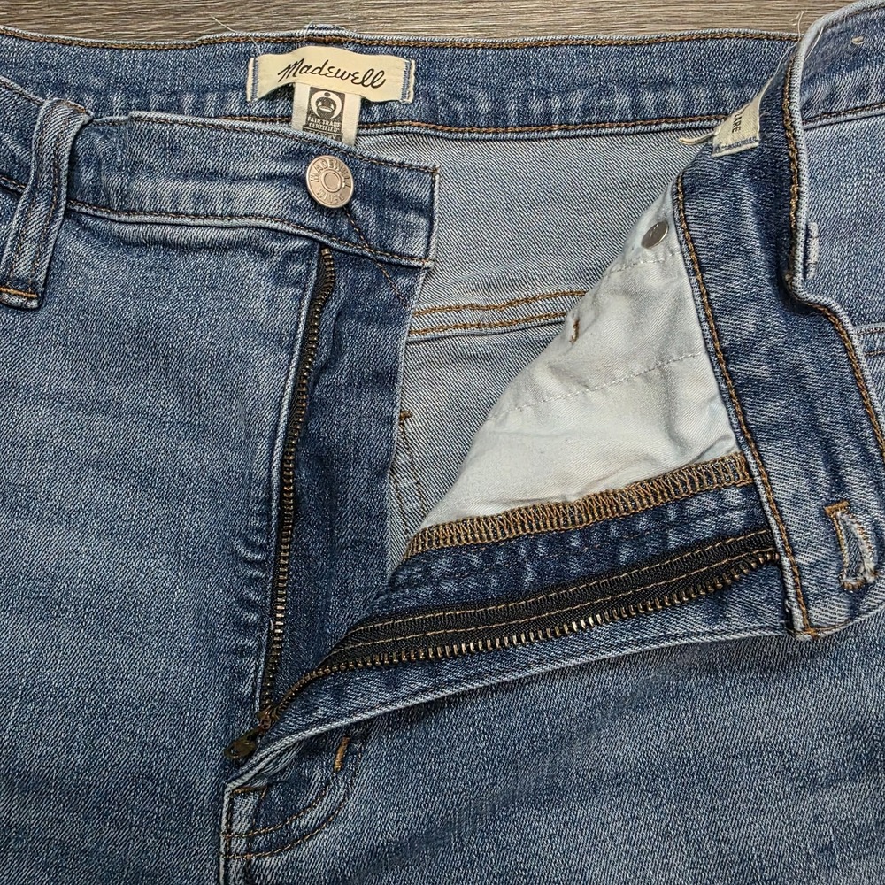 Madewell Skinny Flare Jeans 33 Medium Wash Stretch Denim Y2K Boho Festival - Picture 4 of 15